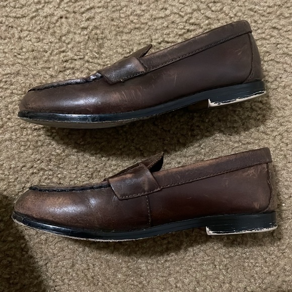 Janie & Jack Brown Leather Loafers Boy’s Size 10 - Picture 5 of 6